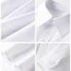 Children's white shirts, long-sleeved pure cotton white shirts for boys and girls, spring and summer school uniforms for primary and secondary school students, performance costumes Specification image